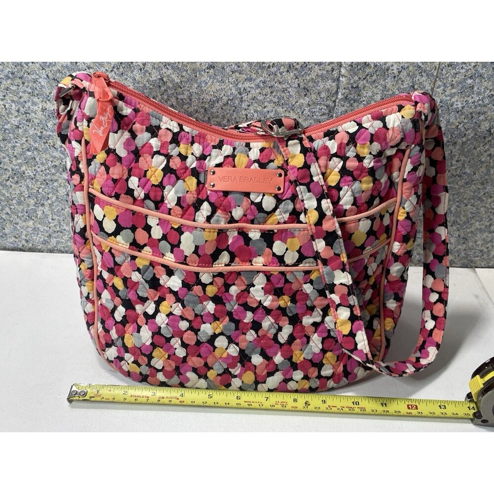 Vera Bradley Pixie Confetti Carry All Crossbody Hipster Purse Lightly Used